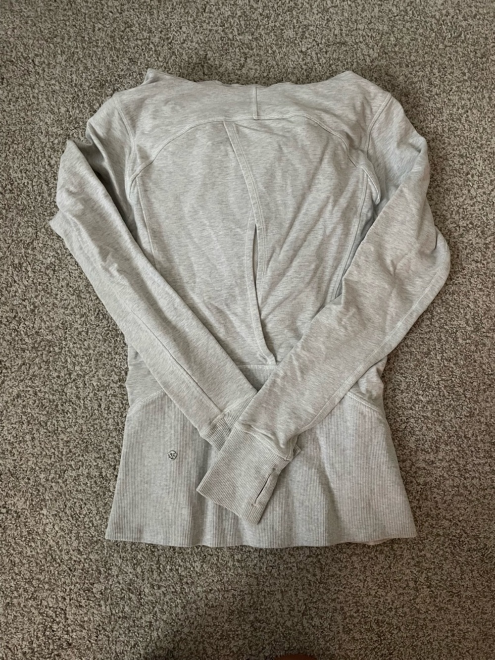 lululemon athletica Greige lightweight hoodie with venting in back 4 - Picture 3 of 5